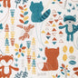 Leika Cotton Security Blankets – Fox & Raccoon – 16×16″