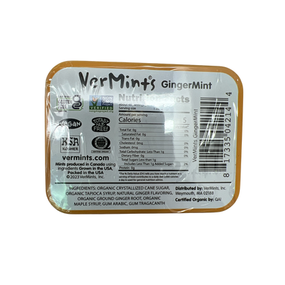 Vermints All Natural Breath Mints 1.41 Ounce - Gingermint