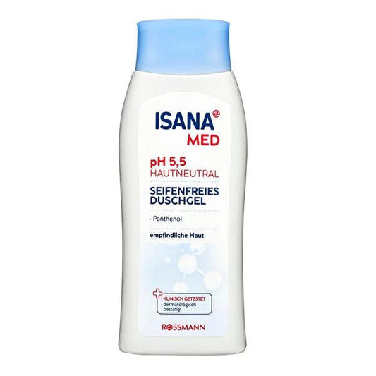 Isana pH 5.5 Shower Gel - Gentle, Microplastic-Free Cleansing for Sensitive Skin - 8.45 fl oz