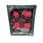 Krebs  Glass Ornament 4 pack - Red Velvet