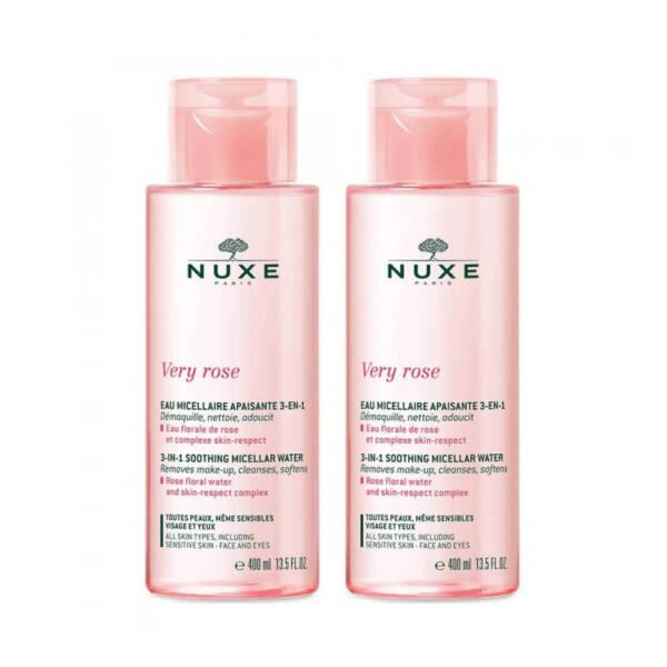 Nuxe Very Rose 3-in-1 Micellar Water - Gentle Makeup Remover & Cleanser for Sensitive Skin