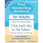 Print Handwriting Workbook for Adults: Improve your printing handwriting & practice print penmanship workbook for adults - Paperback