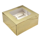 Bakery Box - 4 Cup Cakes or Cookies - Gold Foil