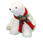 Sitting Polar Bear Wearing Scarf