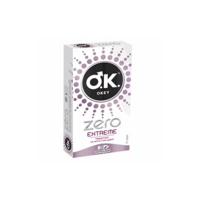 Okey Zero Extreme Condoms - 10 Count Pack, Ultra-Thin, Zero Lubricant for Sexual Health
