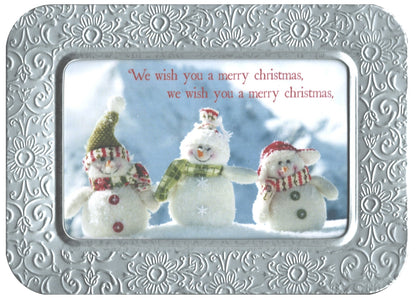 Embossed Notecards In Tin - Christmas Baubles