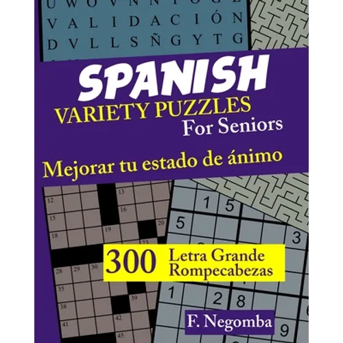 SPANISH VARIETY PUZZLES For Seniors - Paperback