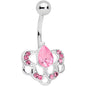 Pink Gem Delightful Art Deco Belly Ring