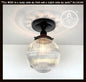 Modern Holophane Glass Ceiling Light