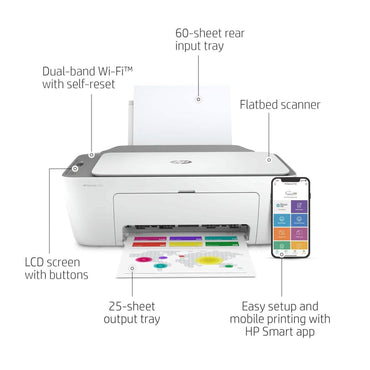 HP DeskJet 2755 All-in-One Inkjet Printer Scanner and Copier (Refurbished)