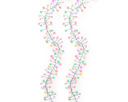 Micro LED Garland Light - 8 function twinkle - 480 - Multicolor - Silver String