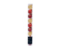 Tube of 9 Glass Ornaments - 30mm - Red & Gold