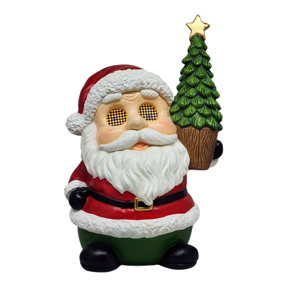 Jolly Santa with Moving Eyes and Christmas Tree