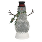 Lighted Swirl Faceted Snowman Water Globe