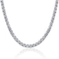 Huge 23 Ct TW Round Cut Natural Diamond Tennis Necklace 14K White Gold 18"