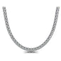 Huge 23 Ct TW Round Cut Natural Diamond Tennis Necklace 14K White Gold 18"