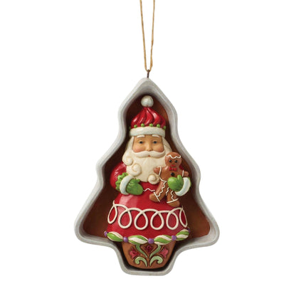 Gingerbread Cookie Cutter Santa Ornament
