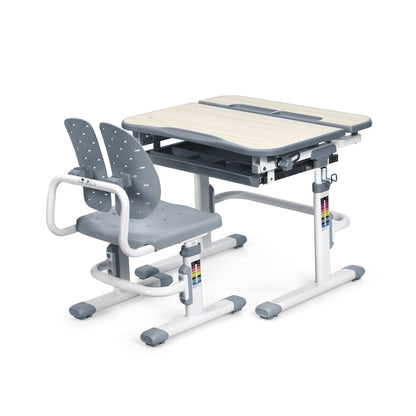 Height Adjustable Kids Study Desk and Chair Set