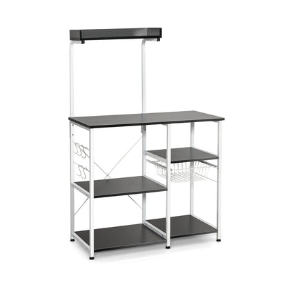 4 Tier Vintage Kitchen Baker's Rack Utility Microwave Stand-Coffee