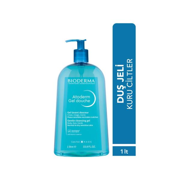 Bioderma Atoderm Shower Gel 1000ml - Moisturizing, Dermatologically Tested, Paraben-Free for Sensitive Skin