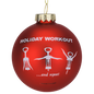 Wine Opener Holiday Workout Funny Glass Christmas Ornament