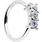 18G Clear CZ Trio Annealed Seamless Circular Ring