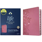 KJV Life Application Study Bible, Third Edition, Large Print (Leatherlike, Peony Pink, Indexed, Red Letter) - Imitation Leather