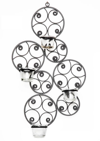 Biedermann Retro Scroll Tealight Sconce, 11 By 19-Inch