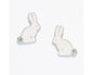 Enamel Bunny Earrings with Crystal Tails