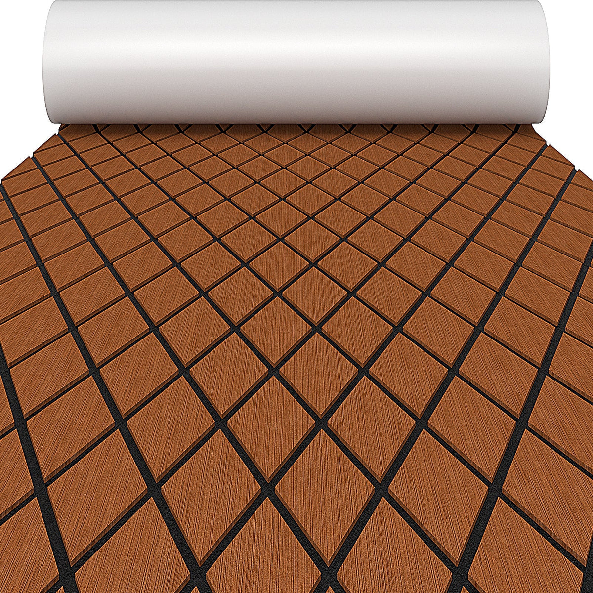EVA Foam Boat Decking Sheet with Diamond Shape for Boat Surfboard-Brown