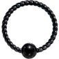 18G 5/16 Black Anodized So Twisted Captive Style Seamless Ring