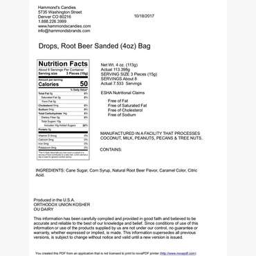 Root Beer Old-Fashioned Pantry Candy - 4 oz