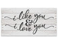 I Like You & I Love You - Canvas