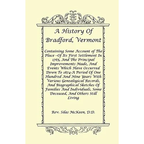 A History of Bradford, Vermont - Paperback