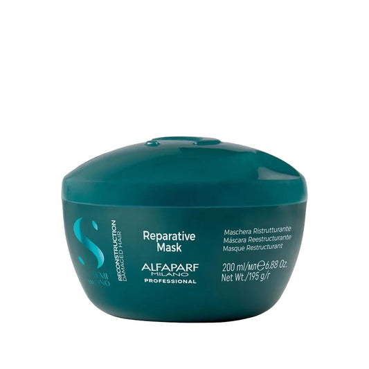 Alfaparf Semi Di Lino Reconstruction Reparative Mask - Intensive Hair Repair & Nourishment for Damaged Hair, 6.76 fl oz