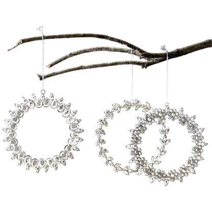 Rhinestone Wreath Ornament -