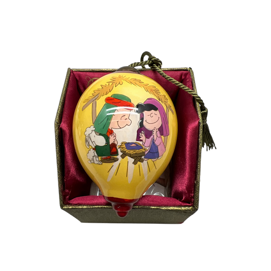 Peanuts Ne'Qwa Art Nativity Christmas Ornament