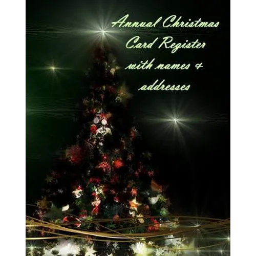 Annual Christmas Card Register with names & addresses - Paperback