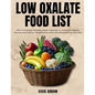 Low Oxalate Food List: The Complete Healthy Meal Choices to Prevent Kidney Stones and Other Conditions with Mouthwatering Recipes - Paperback