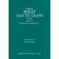 Ode to Death, H.144: Vocal score - Paperback