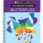 Brain Games - Sticker by Number: Butterflies (14 Images to Sticker) - Spiral