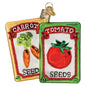 Garden Seeds Glass Ornament