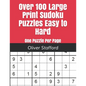 Over 100 Large Print Sudoku Puzzles Easy to Hard: One Puzzle Per Page - Easy, Medium, and Hard. Large Print Sudoku Puzzle Book For Adults. - Paperback