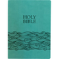 KJV Holy Bible, Wave Design, Large Print, Coastal Blue Ultrasoft: (Red Letter, Teal, 1611 Version) - Imitation Leather