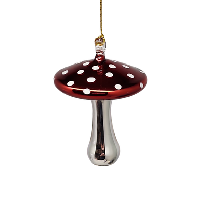 Shiny Cutes Red Mushroom Egyptian Glass Ornament