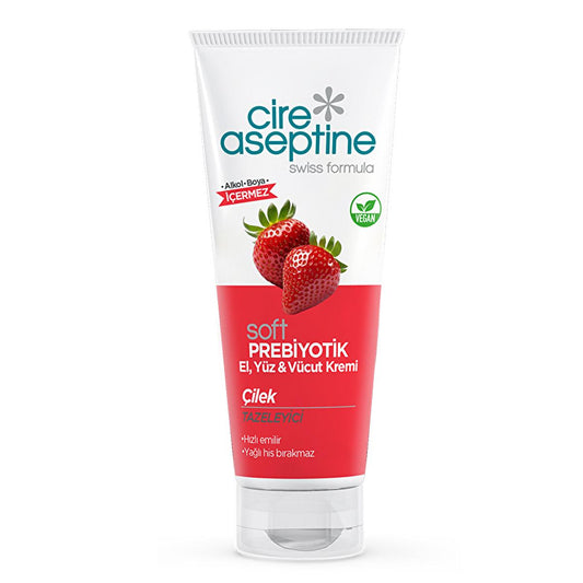 Cire Aseptine Soft Strawberry Prebiotic Cream 75 ml - Moisturizing Cream with Prebiotics & Vitamin E