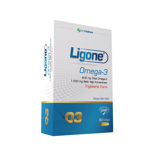 Ligone Omega-3 Fish Oil Capsules - 60 Count, EPA & DHA