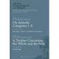 Philoponus: On Aristotle Categories 1-5 with Philoponus: A Treatise Concerning the Whole and the Parts - Paperback