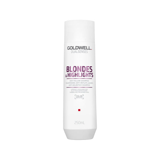 Goldwell Dualsenses Blondes & Highlights Anti Yellow Shampoo 250ml - Maintains Cool Blonde Tones, Reduces Brassiness