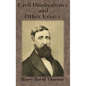 Civil Disobedience and Other Essays - Hardcover